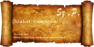 Szalai Pompónia névjegykártya