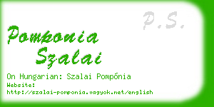 pomponia szalai business card